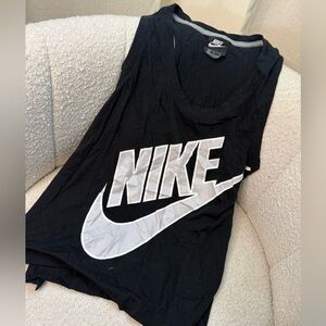 Nike Black and White Logo Tank